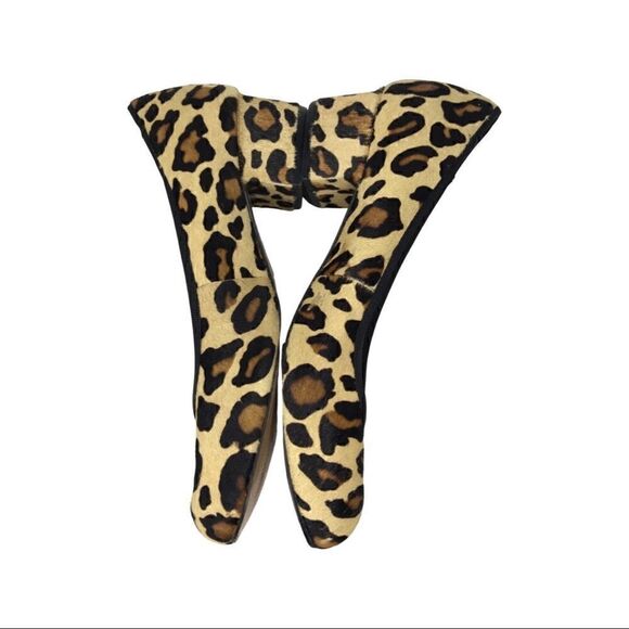 Sole Society So Jocelyn Leopard Print Calf Hair Leather Shoes Size 6.5 - Picture 5 of 10